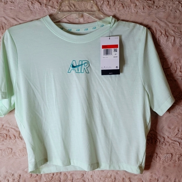 Nike Tops - NIKE Tee Crop Top Sz Large Teal